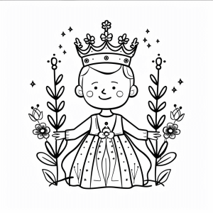 Coloring page Prince - Coloring picture Little King