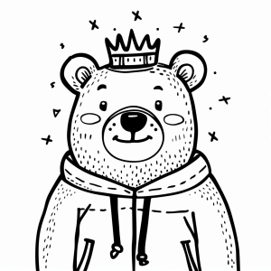 Coloring page Prince - Coloring page Royal Bear