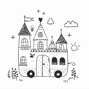 Coloring page - Princess's carriage - Princess Carriage Coloring Page