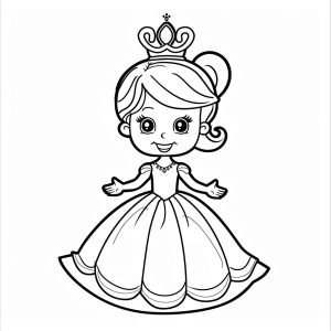 Coloring page - Princess's carriage - Princess in her carriage coloring page