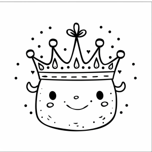 Coloring page Queen - Majestic Queen Coronet Coloring Page