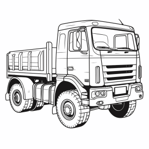 Construction site truck - Construction site truck coloring adventure for children