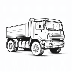 Construction site truck - Construction site truck - coloring pages fun for kids