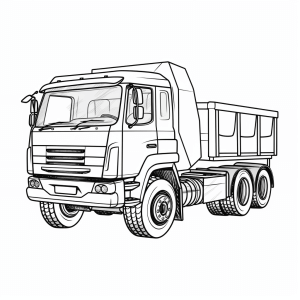 Construction site truck - Construction site truck coloring page