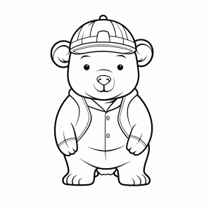 Cook - Coloring page Little Chef Bear