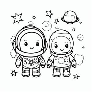 Cosmos - Space adventure coloring picture