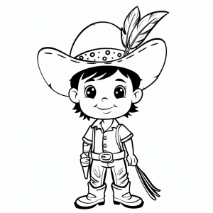 Cowboys and Indians - Cowboy adventure to color in