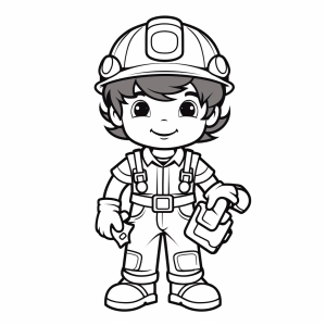 Craftsman - Craftsman coloring picture for children