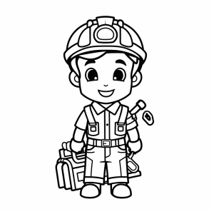 Craftsman - Craftsman coloring page for kids