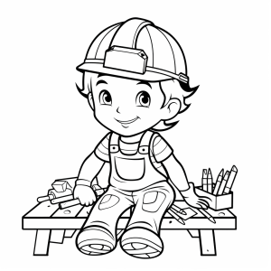 Craftsman - Coloring picture Little Master Builder