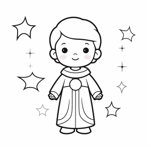 Crib - Crib figurine coloring page for children