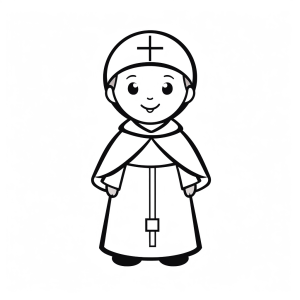 Crib - Crib figure coloring motif for children