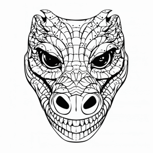 Crocodile - Funny crocodile face to color and play with