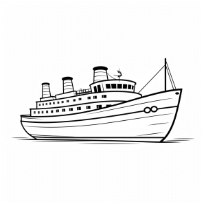 Cruise ship - Cruise ship adventure coloring page