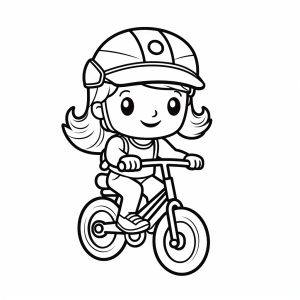 Cycling - Bicycle coloring fun for children