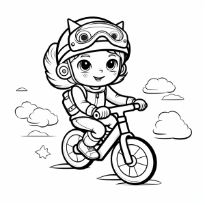 Cycling - Bicycle fun coloring page