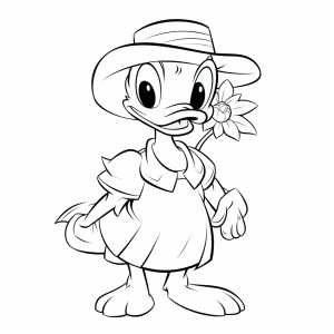 Daisy Duck - The charming Daisy Duck - A coloring adventure