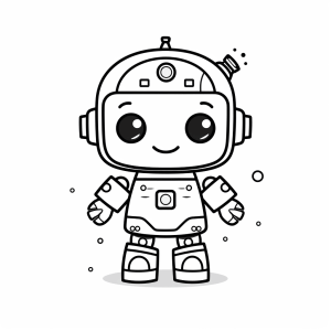 Dancer - Dancing robot coloring page