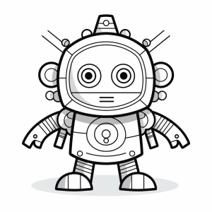 Dancer - Dancing robot coloring page