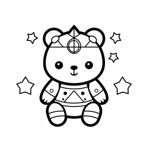 Dancer - Dancing bear coloring picture for kids