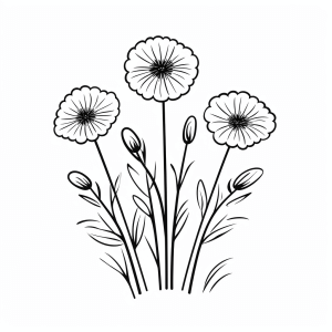 Dandelion meadow - Draw a colorful flower meadow