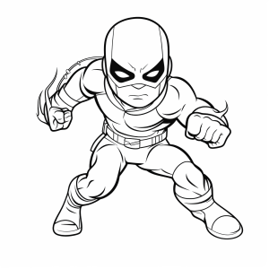 Daredevil - Daredevil hero pose coloring page