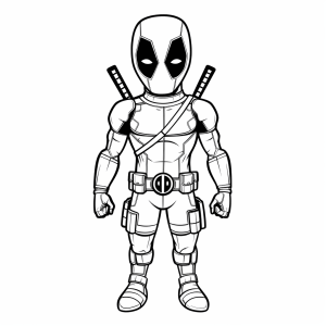 Deadpool - Superheroes coloring fun for kids