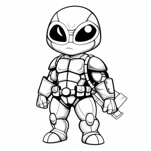 Deadpool - Comic superhero coloring picture