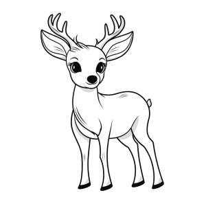 Deer - Deer coloring page: Discover nature