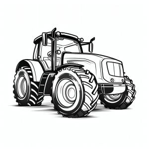 Deutz - Coloring picture of a mighty tractor