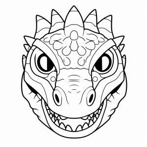 Dino - Dinosaur face template for creative children