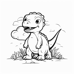 Dinosaur egg - Dinosaur egg adventure coloring page