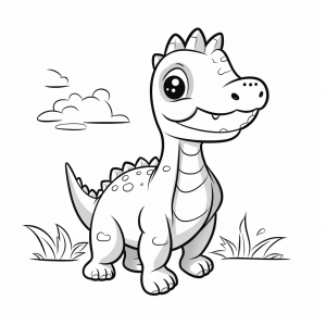 Dinosaurs - Dinosaur coloring picture to download