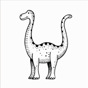 Diplodocus - Diplodocus dinosaur to color in