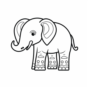 Discoverer - Explorer elephant adventure coloring picture