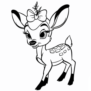 Disney Christmas magic - Christmas Disney deer to color in