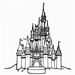 Disney theme parks - Enchanting castle adventure coloring page