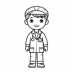 Doctor - Little doctor coloring page