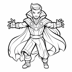 Doctor Strange - Magical dimension hero to color in