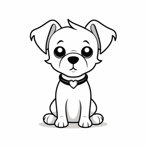 Dog - Cute puppy to color in