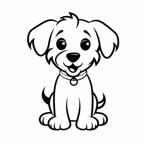 Dog - Coloring picture cute puppy