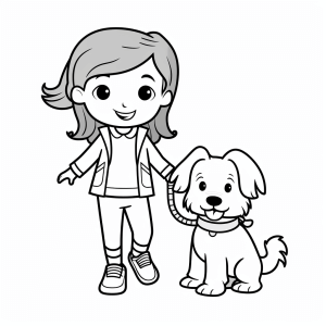 Dog - Child-friendly dog coloring picture