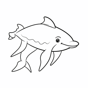 Dolphin - Dolphin coloring picture for children