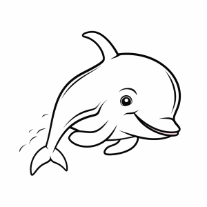 Dolphin - Dolphin coloring picture for kids