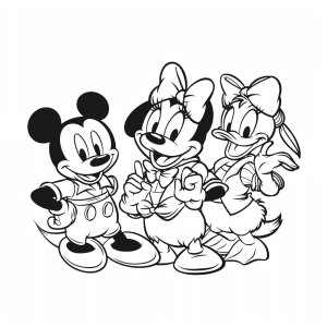 Donald Duck and friends - Discover Happy comic friends as a coloring motif