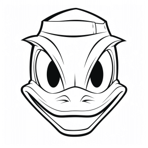 Donald Duck - Cheerful duck adventure mask template