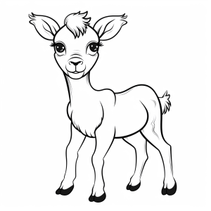 Donkey - Cute donkey for children to color in