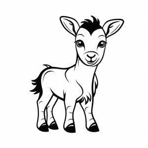 Donkey - Cute donkey to color in