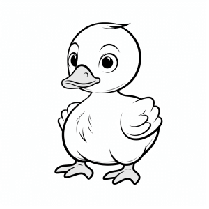 Duck - Duck coloring page for children