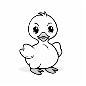 Duck - Duck drawing for children